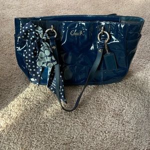 Coach purse with ribbon